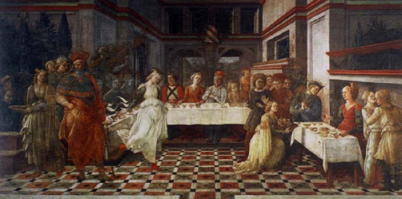 Fra Filippo Lippi scenes out of life Johannes of the Taufer the guest meal of the here ode France oil painting art